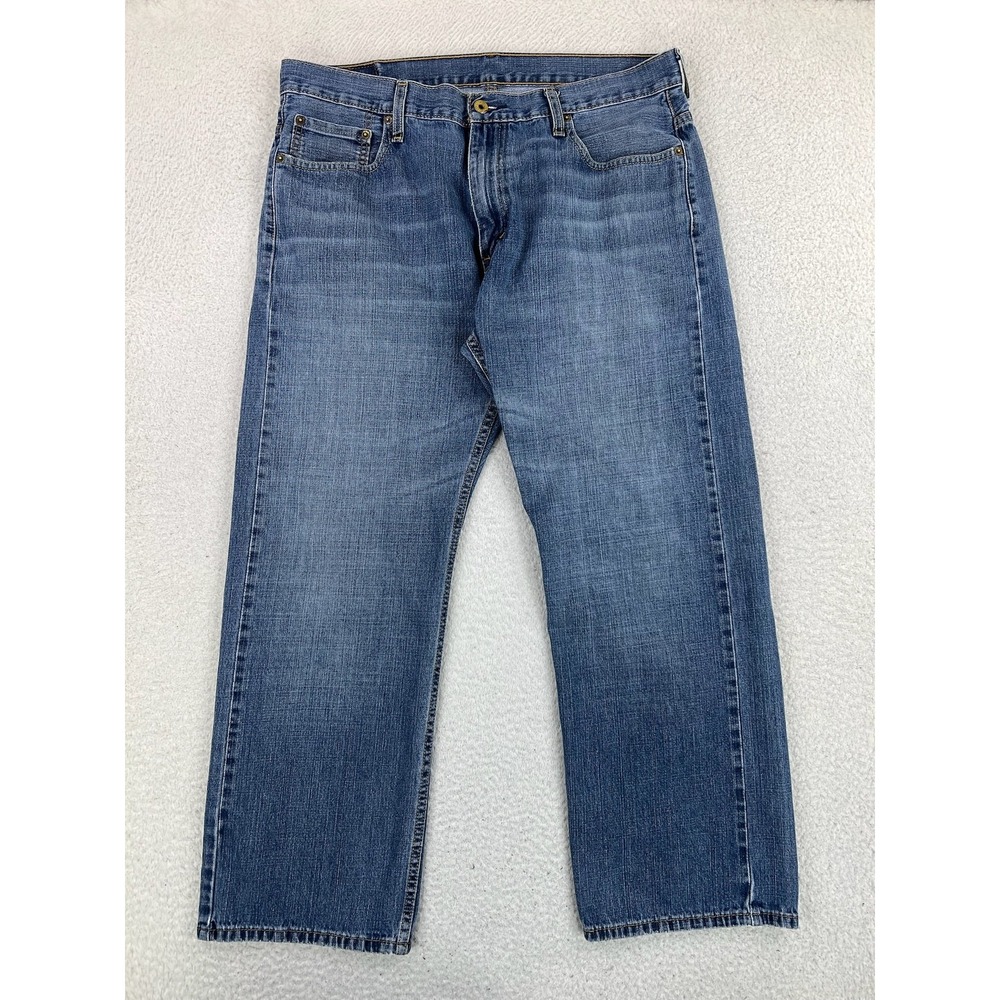 Levis 569 Jeans Mens 36x30 Blue Relaxed Straight 100% Cotton Denim Med Wash